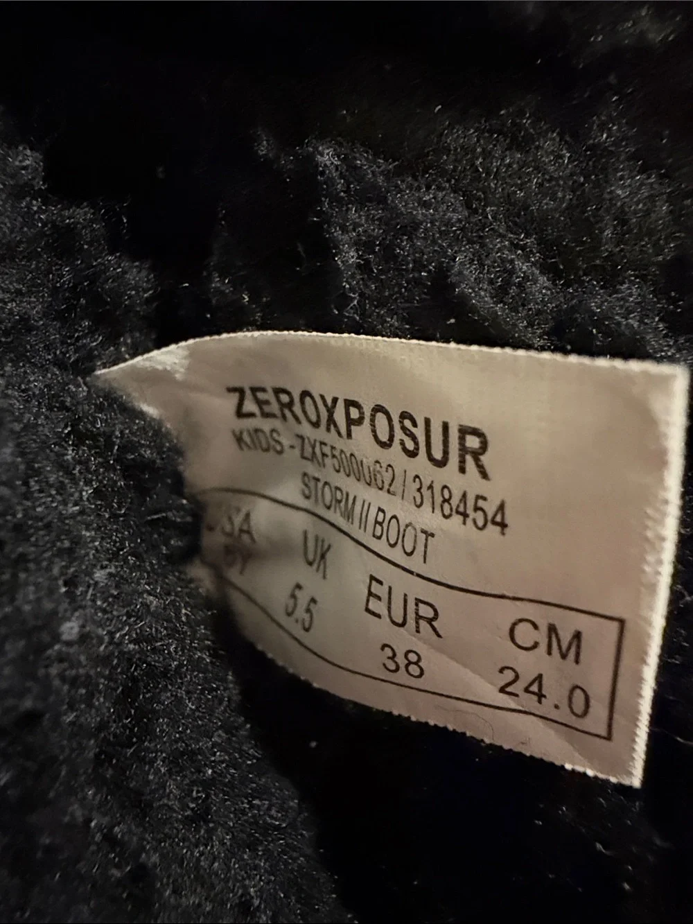 ZeroXposur Kids' Navy Blue and Black Insulated Snow Boots